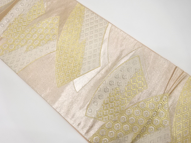 JAPANESE KIMONO / ANTIQUE FUKURO OBI / SILK / WOVEN CLASSICAL PATTERN